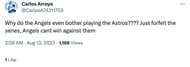 Comment from X